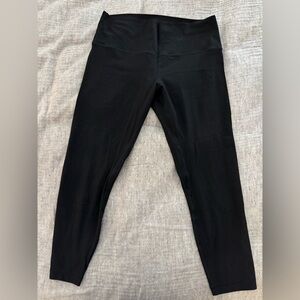 Lululemon Align Black Ribbed High Rise Leggings Size 14 25” Like New